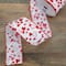 2.5" x 10yd. Small Glittered Hearts Valentine's Day Wired Craft Ribbon
